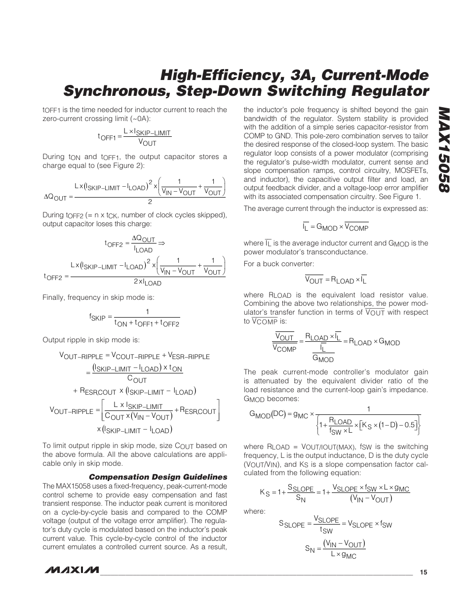 Rainbow Electronics MAX15058 User Manual | Page 15 / 21