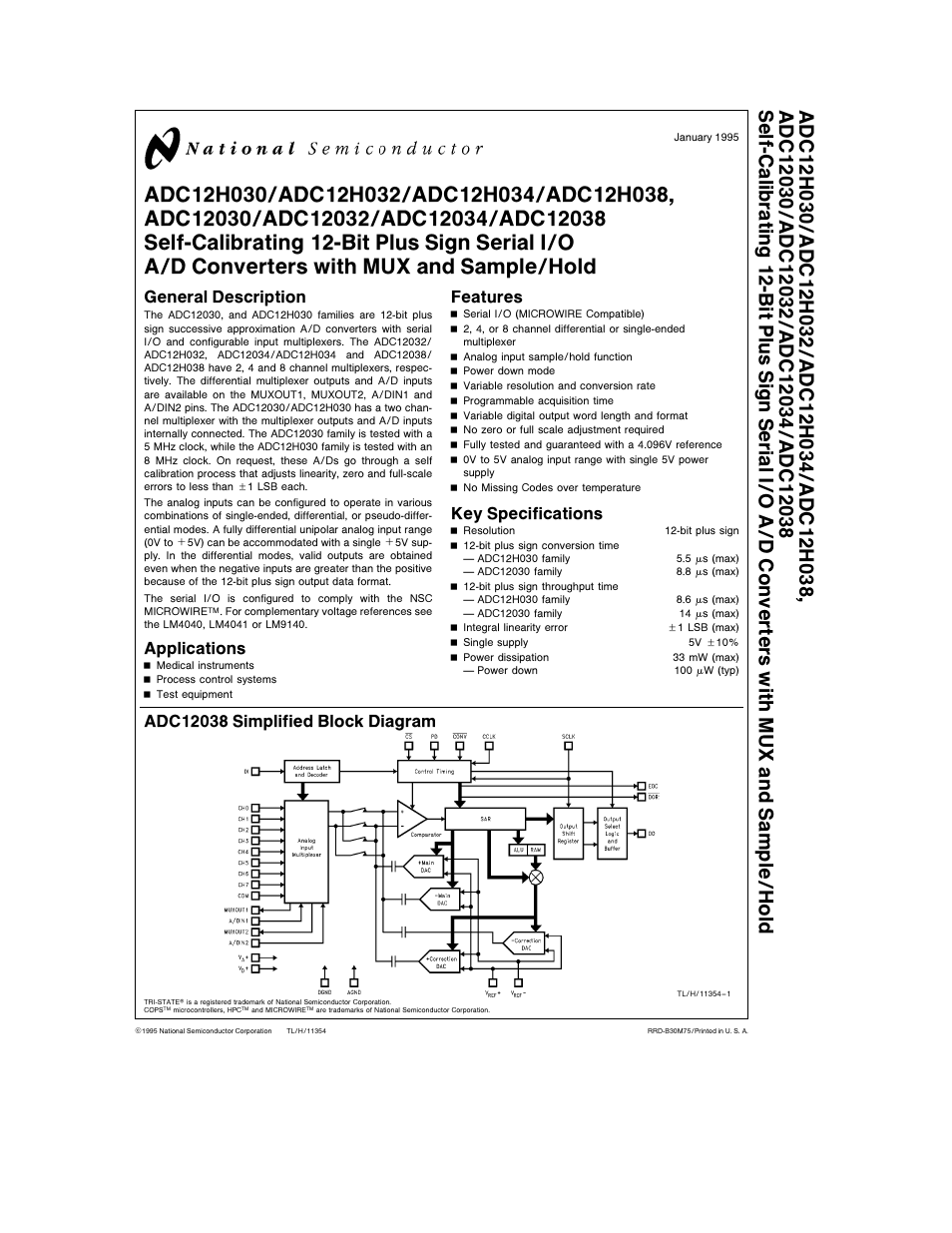 Rainbow Electronics ADC12038 User Manual | 42 pages