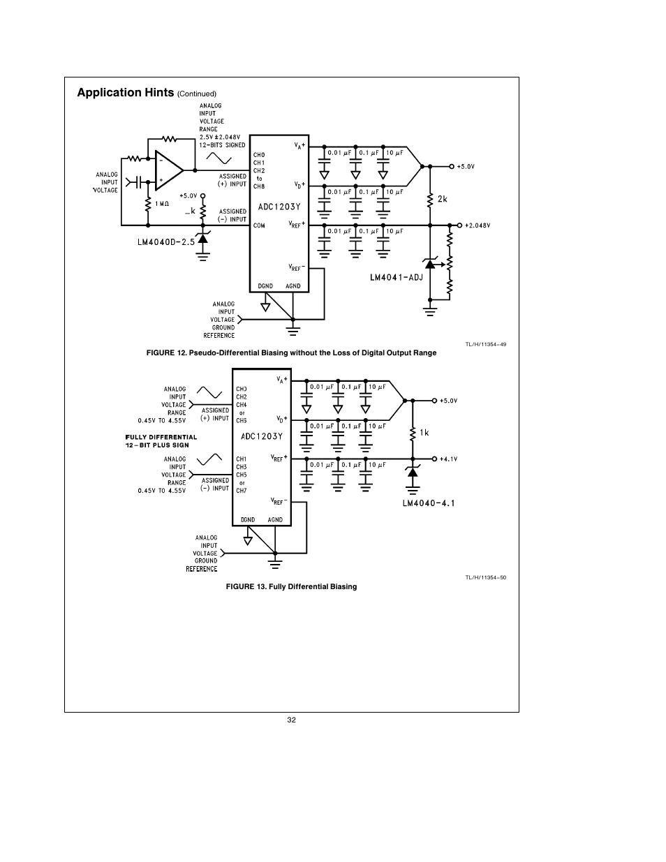 Application hints | Rainbow Electronics ADC12038 User Manual | Page 32 / 42