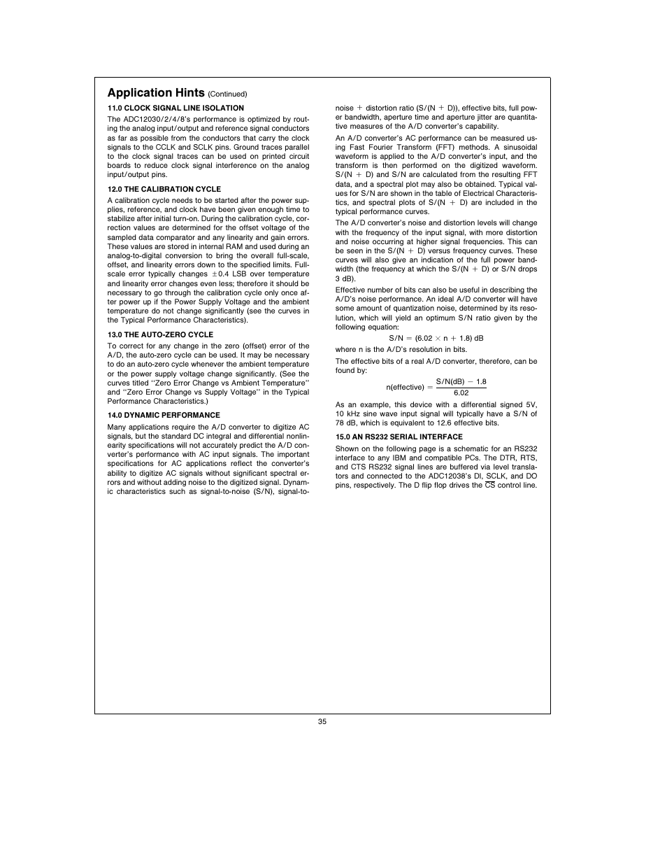 Application hints | Rainbow Electronics ADC12038 User Manual | Page 35 / 42