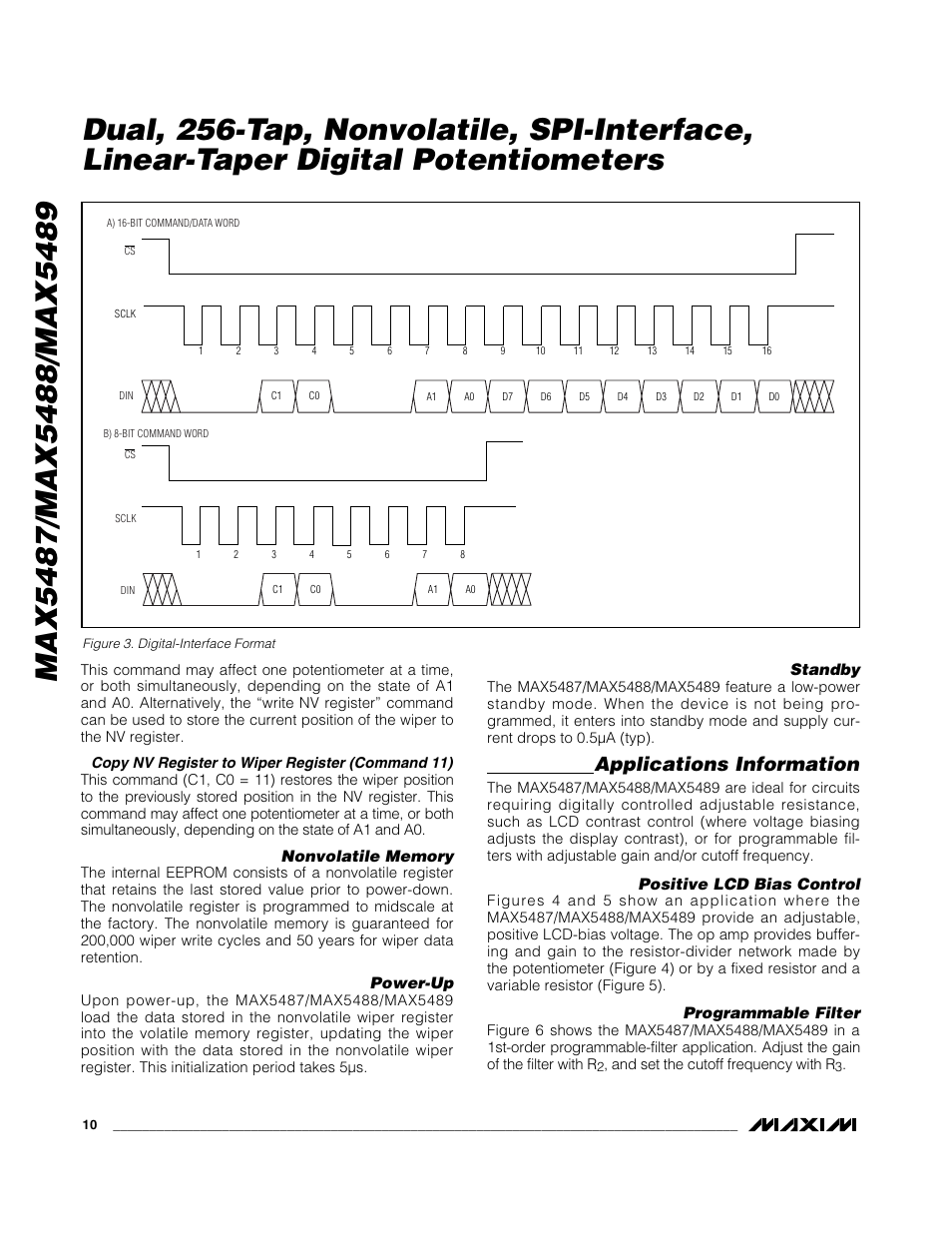 Applications information | Rainbow Electronics MAX5489 User Manual | Page 10 / 14