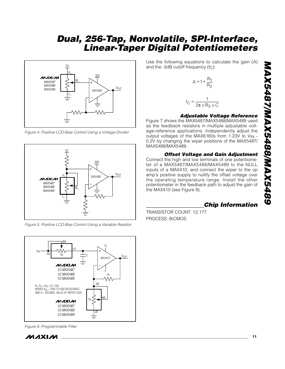 Chip information | Rainbow Electronics MAX5489 User Manual | Page 11 / 14