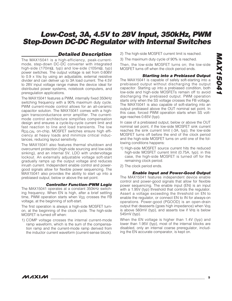 Detailed description | Rainbow Electronics MAX15041 User Manual | Page 9 / 16