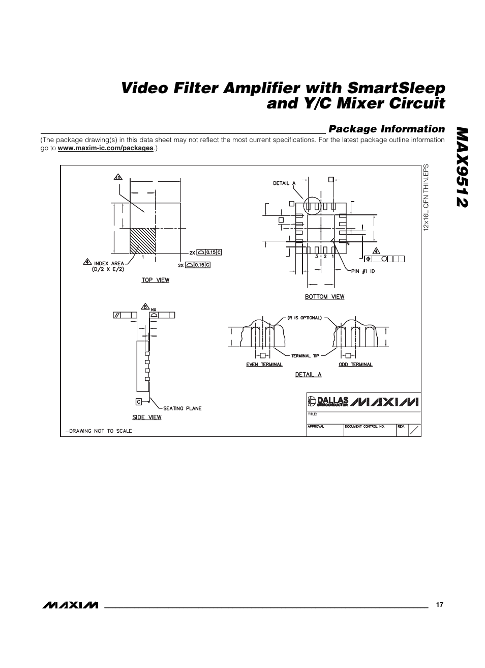 Package information | Rainbow Electronics MAX9512 User Manual | Page 17 / 19