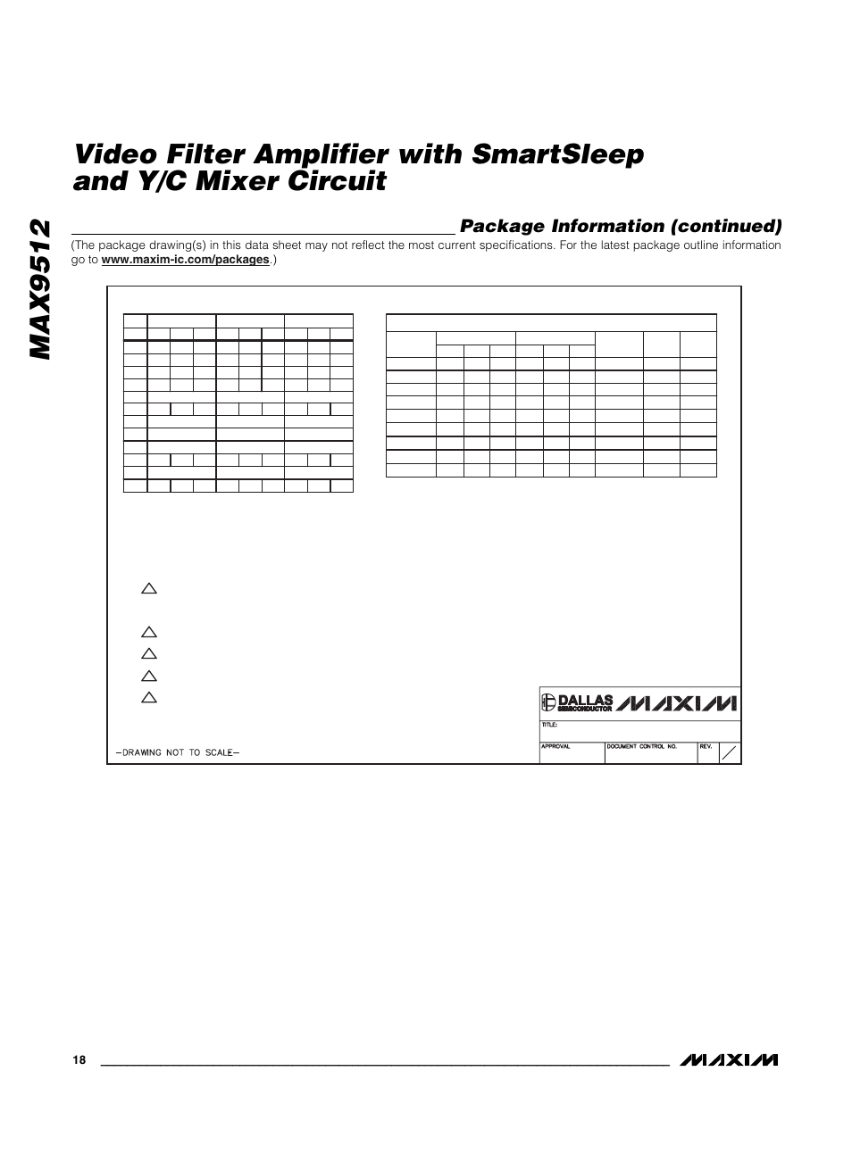 Package information (continued) | Rainbow Electronics MAX9512 User Manual | Page 18 / 19