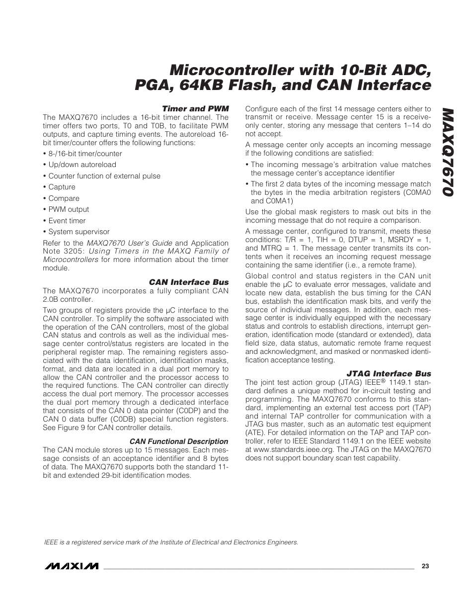 Rainbow Electronics MAXQ7670 User Manual | Page 23 / 37