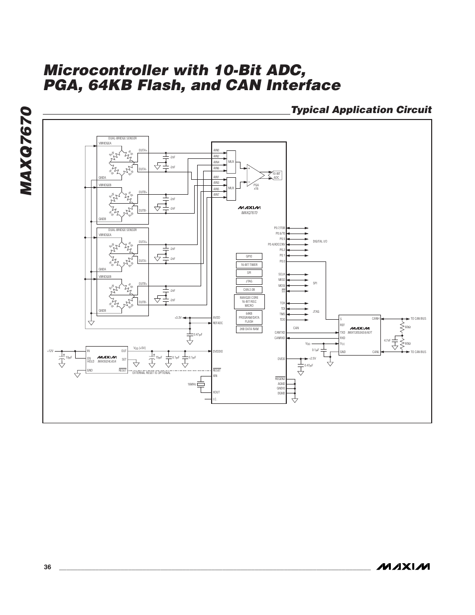 Typical application circuit | Rainbow Electronics MAXQ7670 User Manual | Page 36 / 37