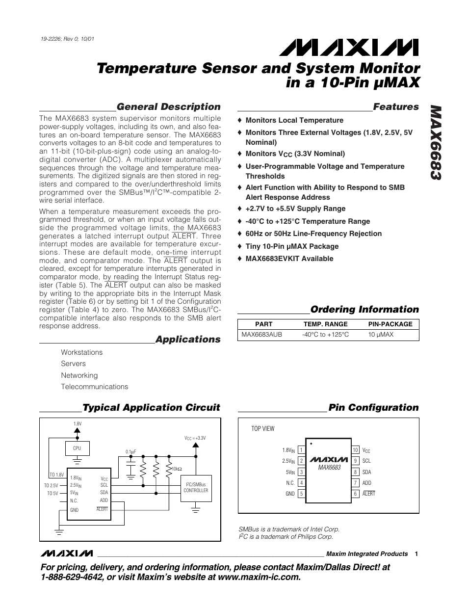Rainbow Electronics MAX6683 User Manual | 14 pages