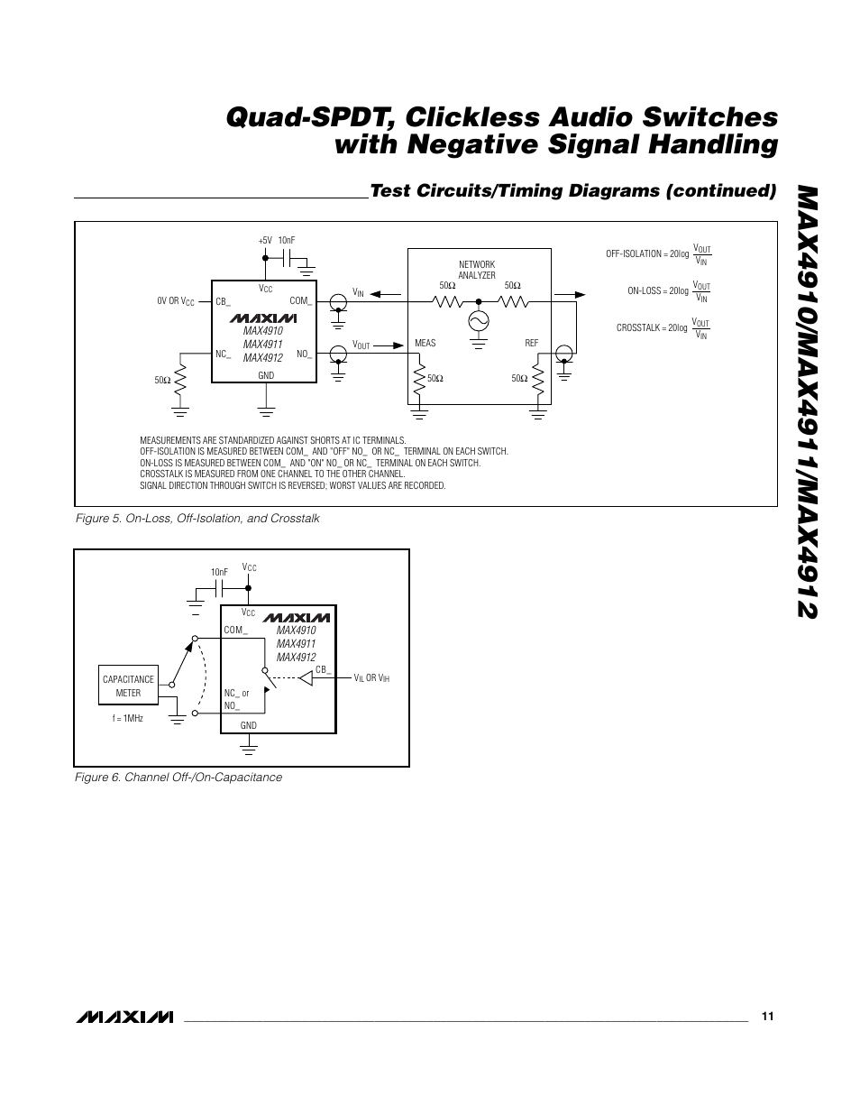 Test circuits/timing diagrams (continued) | Rainbow Electronics MAX4912 User Manual | Page 11 / 13