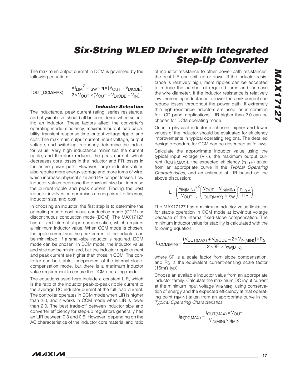 Rainbow Electronics MAX17127 User Manual | Page 17 / 22
