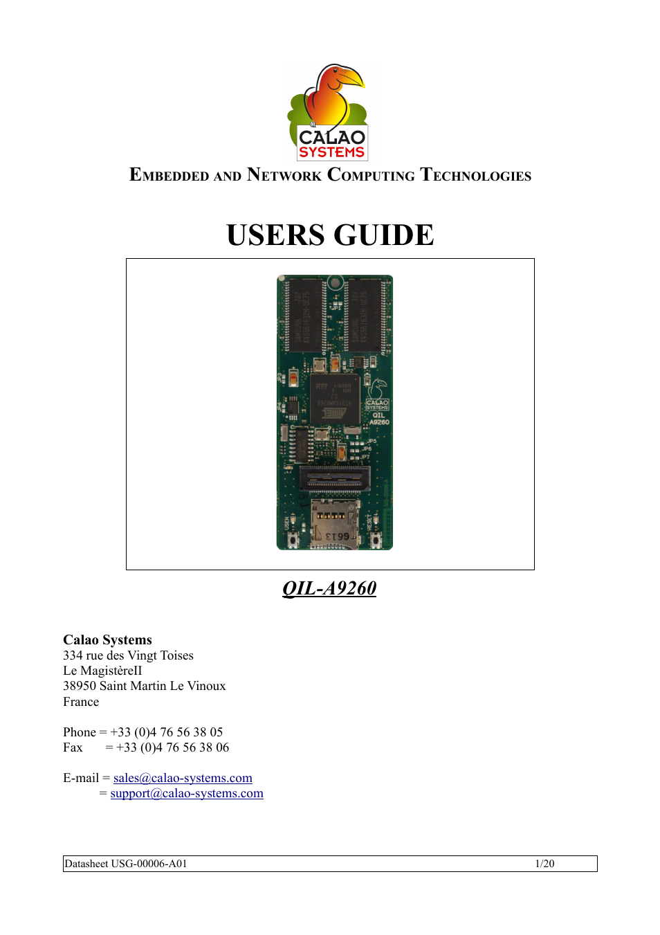 Rainbow Electronics QIL-A9260-C11 User Manual | 20 pages