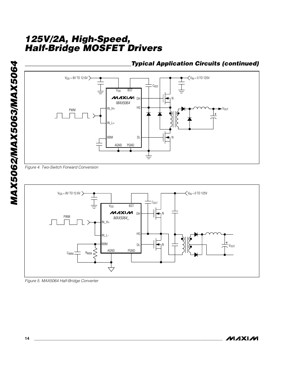 Typical application circuits (continued) | Rainbow Electronics MAX5064 User Manual | Page 14 / 19