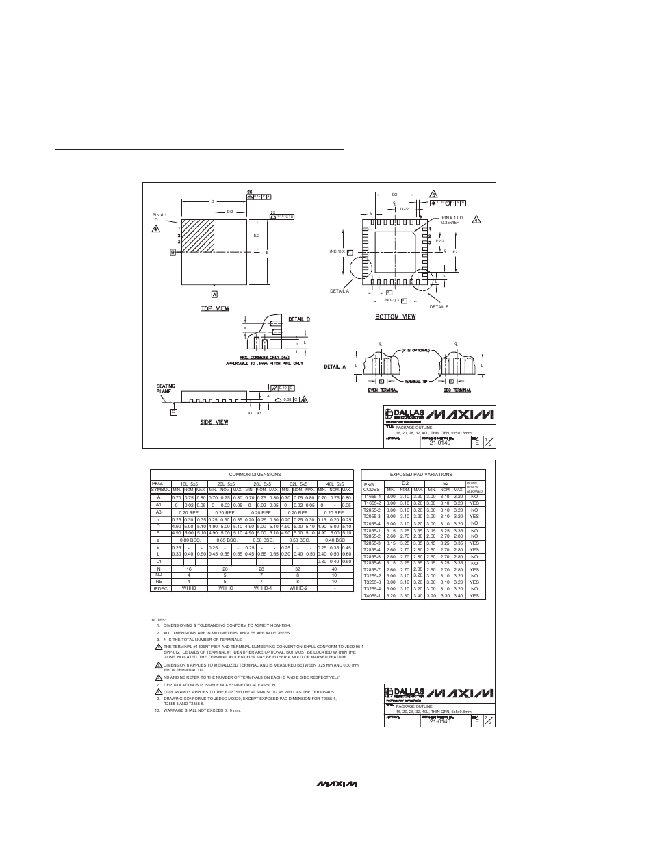 Package information (continued) | Rainbow Electronics MAX7033 User Manual | Page 16 / 16