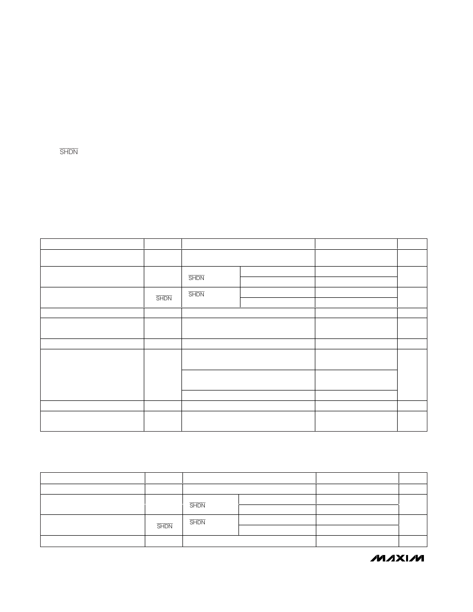 Dc electrical characteristics (+5.0v operation) | Rainbow Electronics MAX7033 User Manual | Page 2 / 16