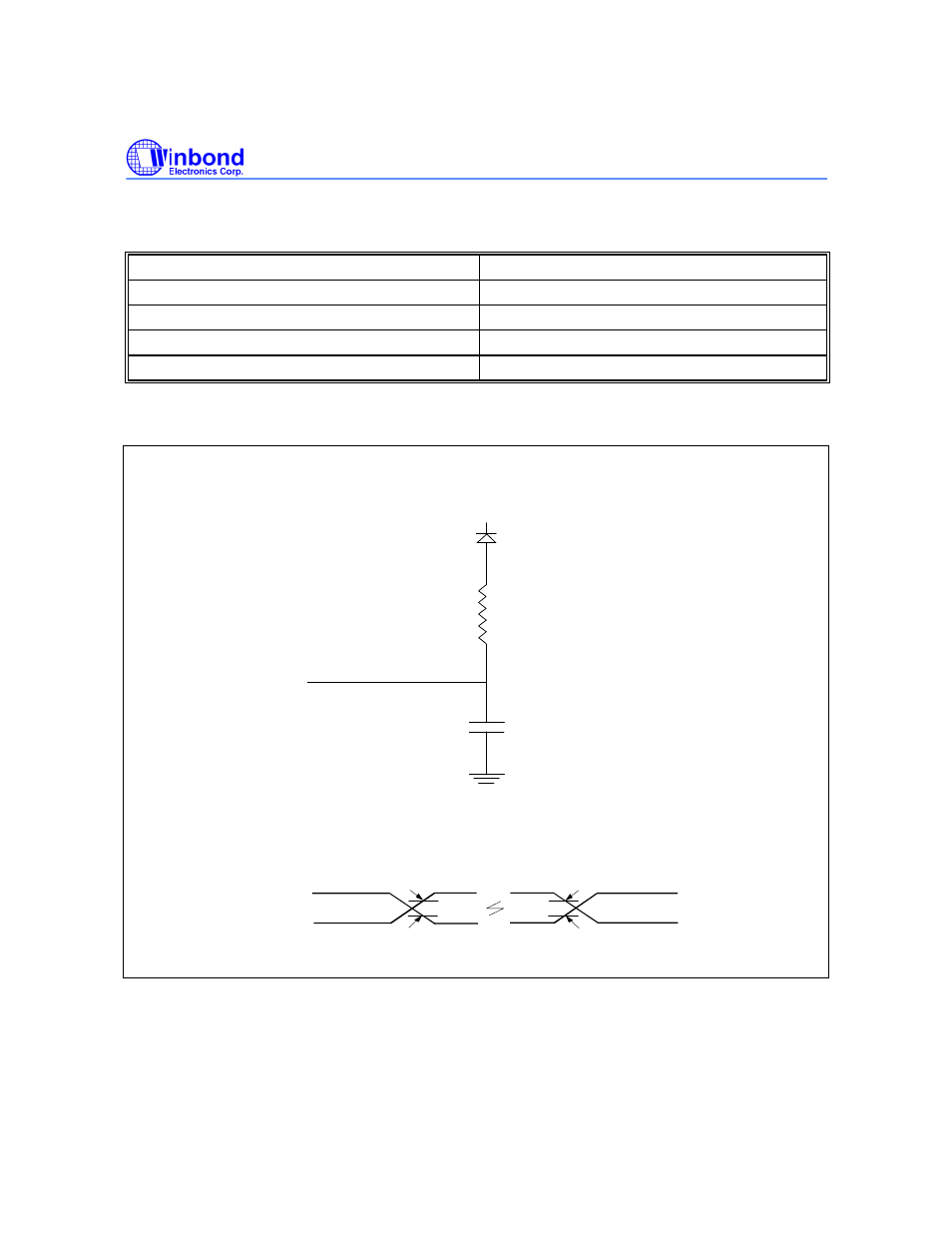 Ac characteristics, Ac test conditions, Ac test load and waveform | Rainbow Electronics W27E040 User Manual | Page 5 / 15