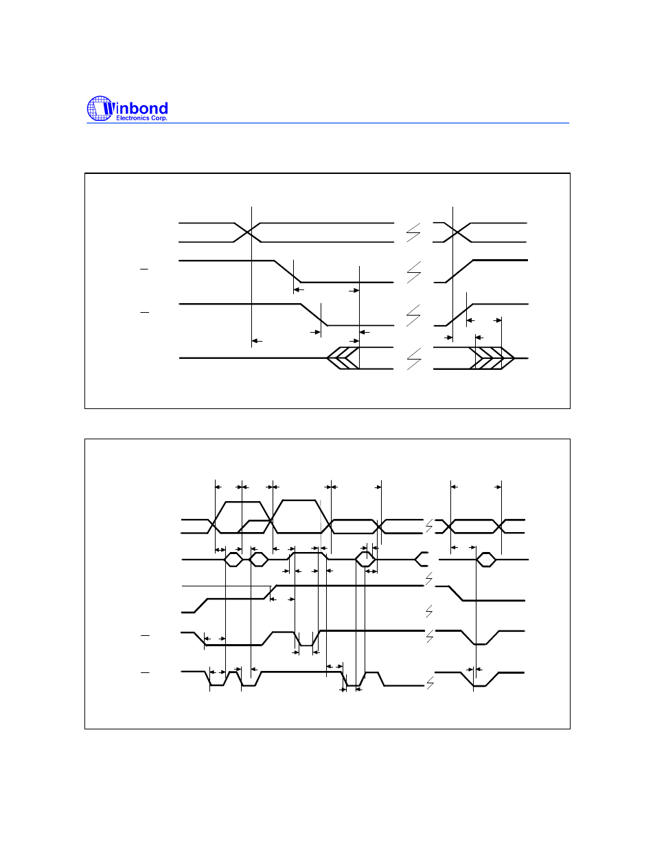 Timing waveforms, Ac read waveform, Erase waveform | Rainbow Electronics W27E040 User Manual | Page 8 / 15