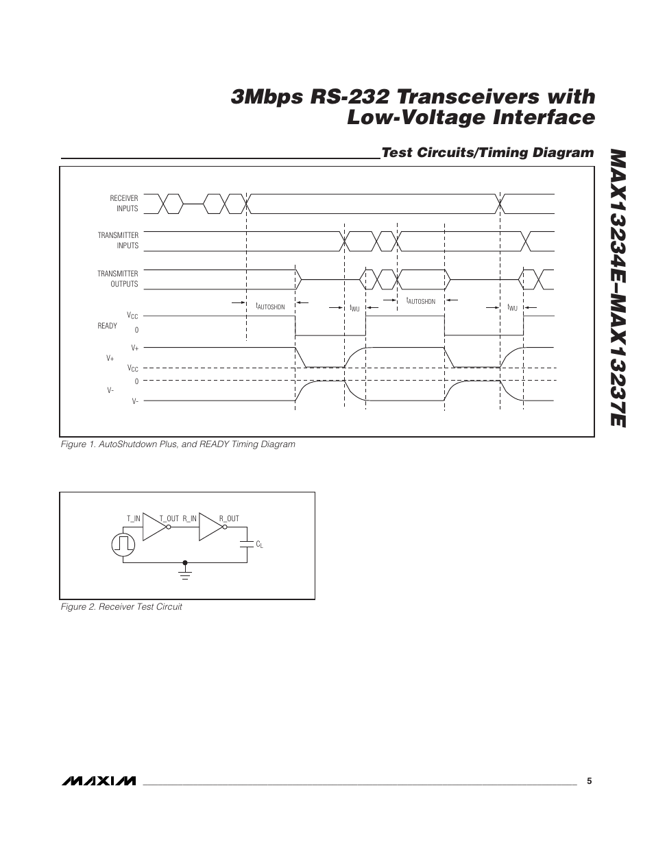 Test circuits/timing diagram | Rainbow Electronics MAX13237E User Manual | Page 5 / 16