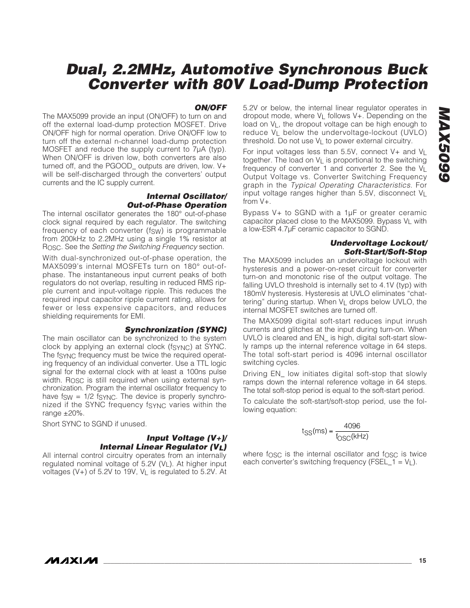 Max5099 | Rainbow Electronics MAX5099 User Manual | Page 15 / 27