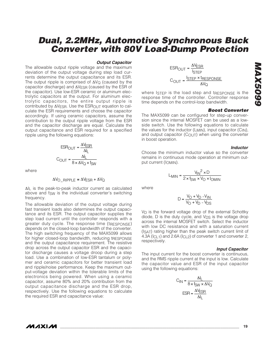 Max5099 | Rainbow Electronics MAX5099 User Manual | Page 19 / 27