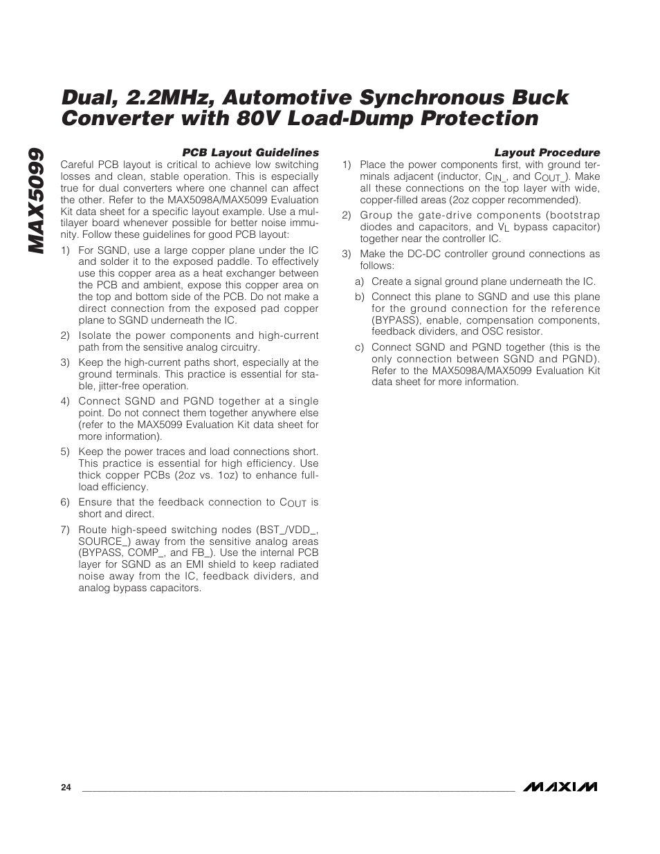 Rainbow Electronics MAX5099 User Manual | Page 24 / 27