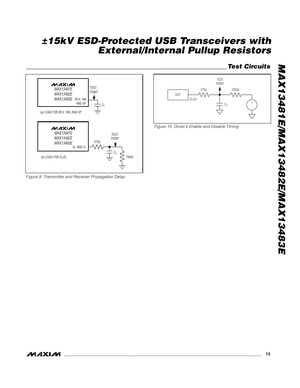 Test circuits | Rainbow Electronics MAX13483E User Manual | Page 13 / 19