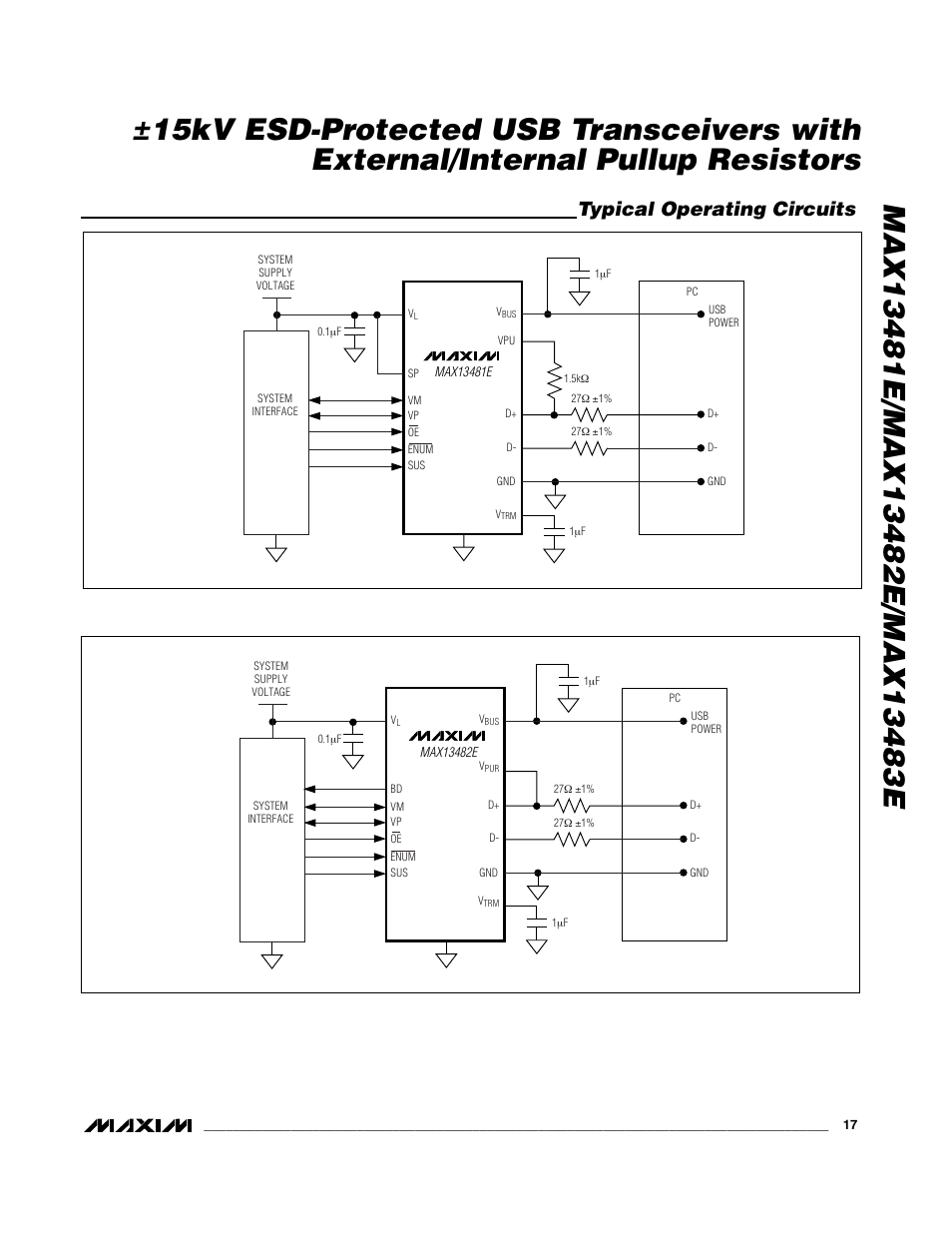 Typical operating circuits | Rainbow Electronics MAX13483E User Manual | Page 17 / 19