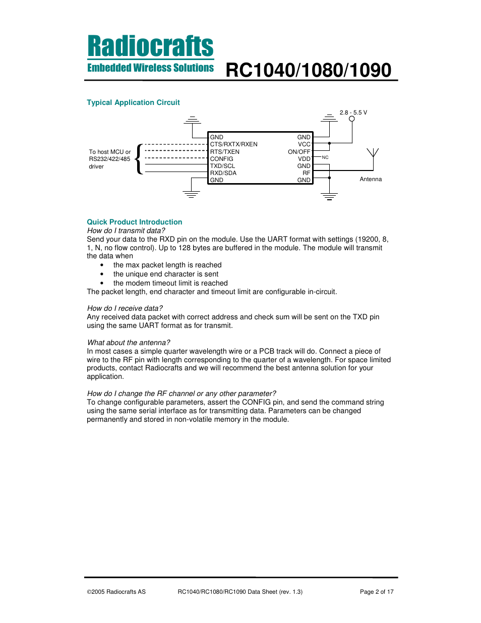 Rainbow Electronics RC1090 User Manual | Page 2 / 17