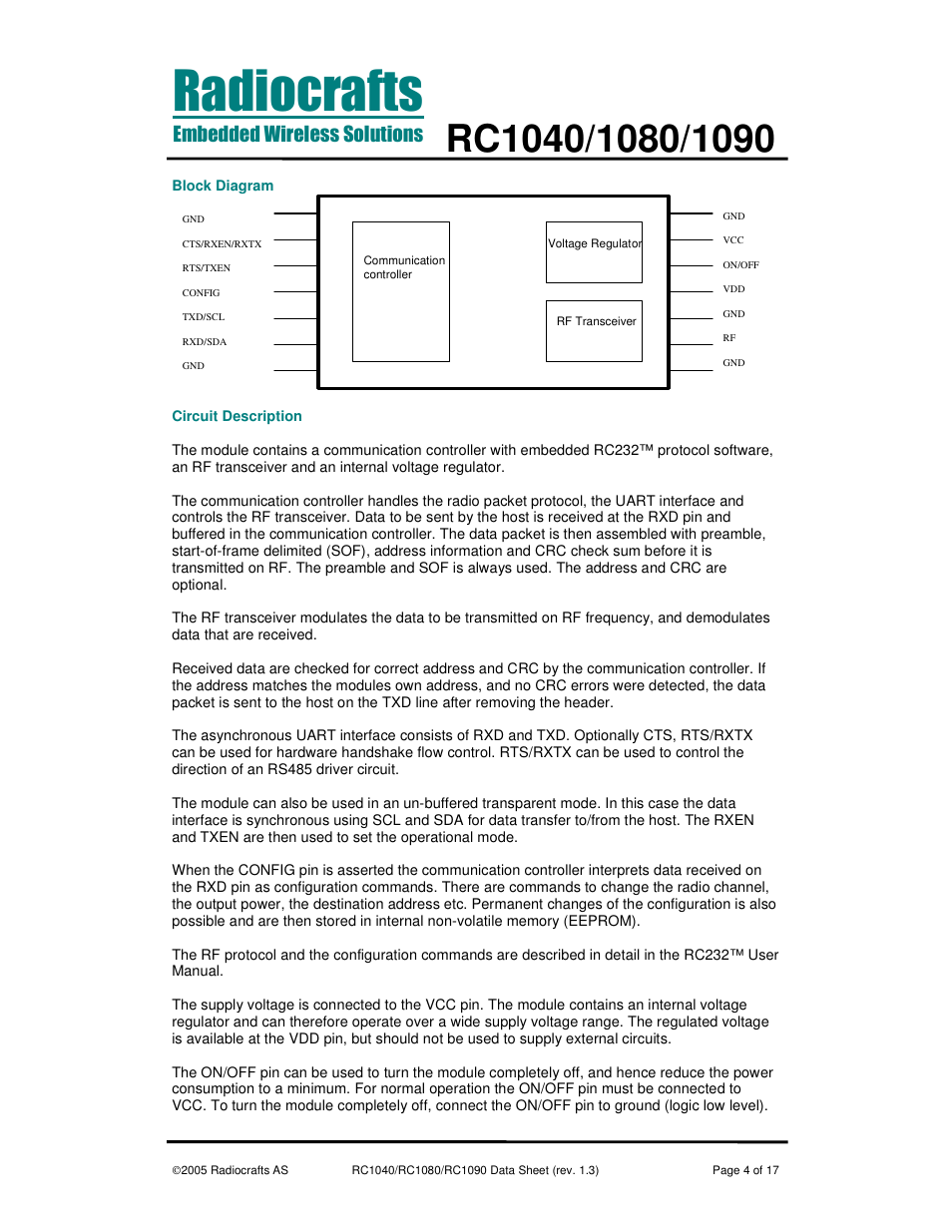 Rainbow Electronics RC1090 User Manual | Page 4 / 17