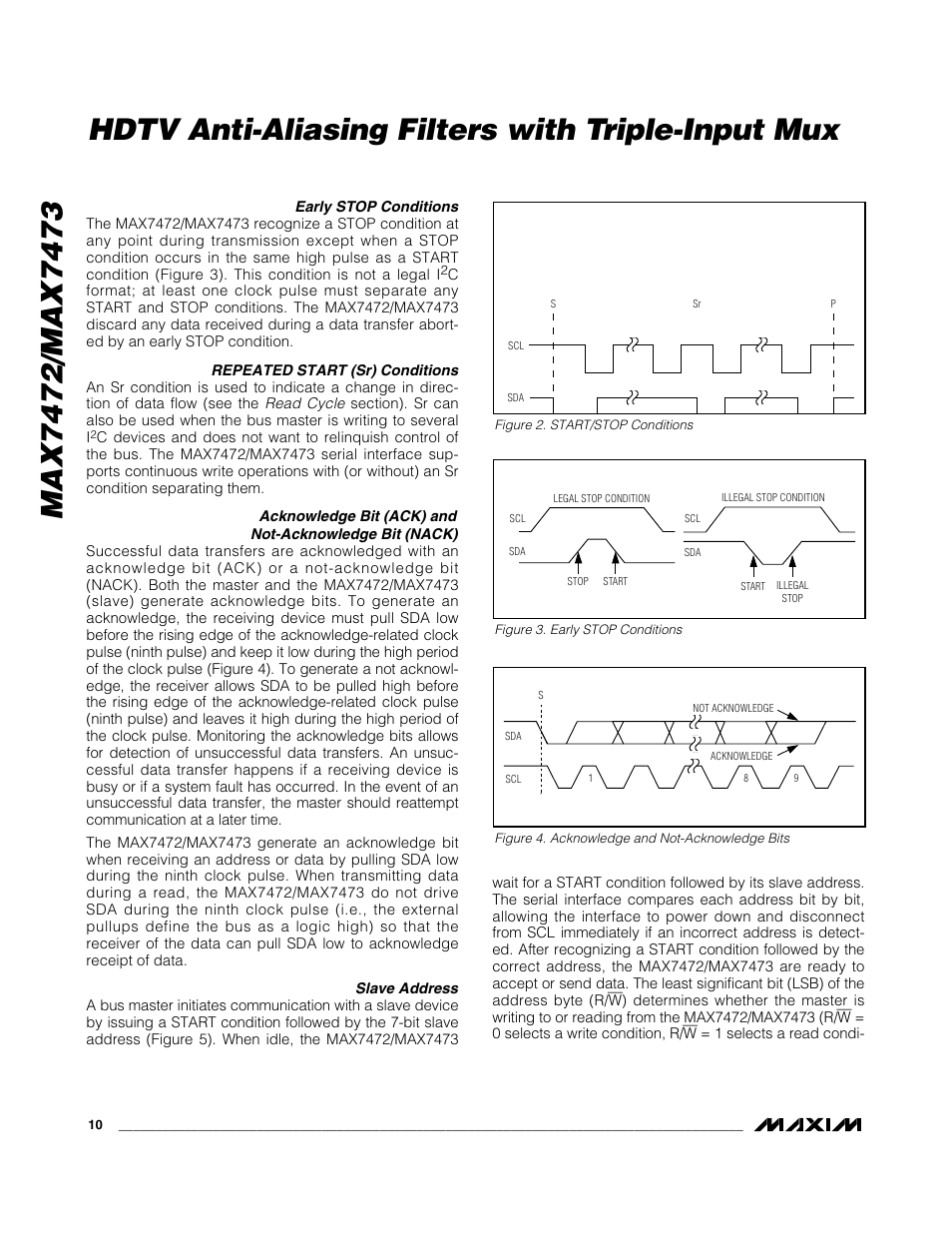 Hdtv anti-aliasing filters with triple-input mux | Rainbow Electronics MAX7473 User Manual | Page 10 / 19