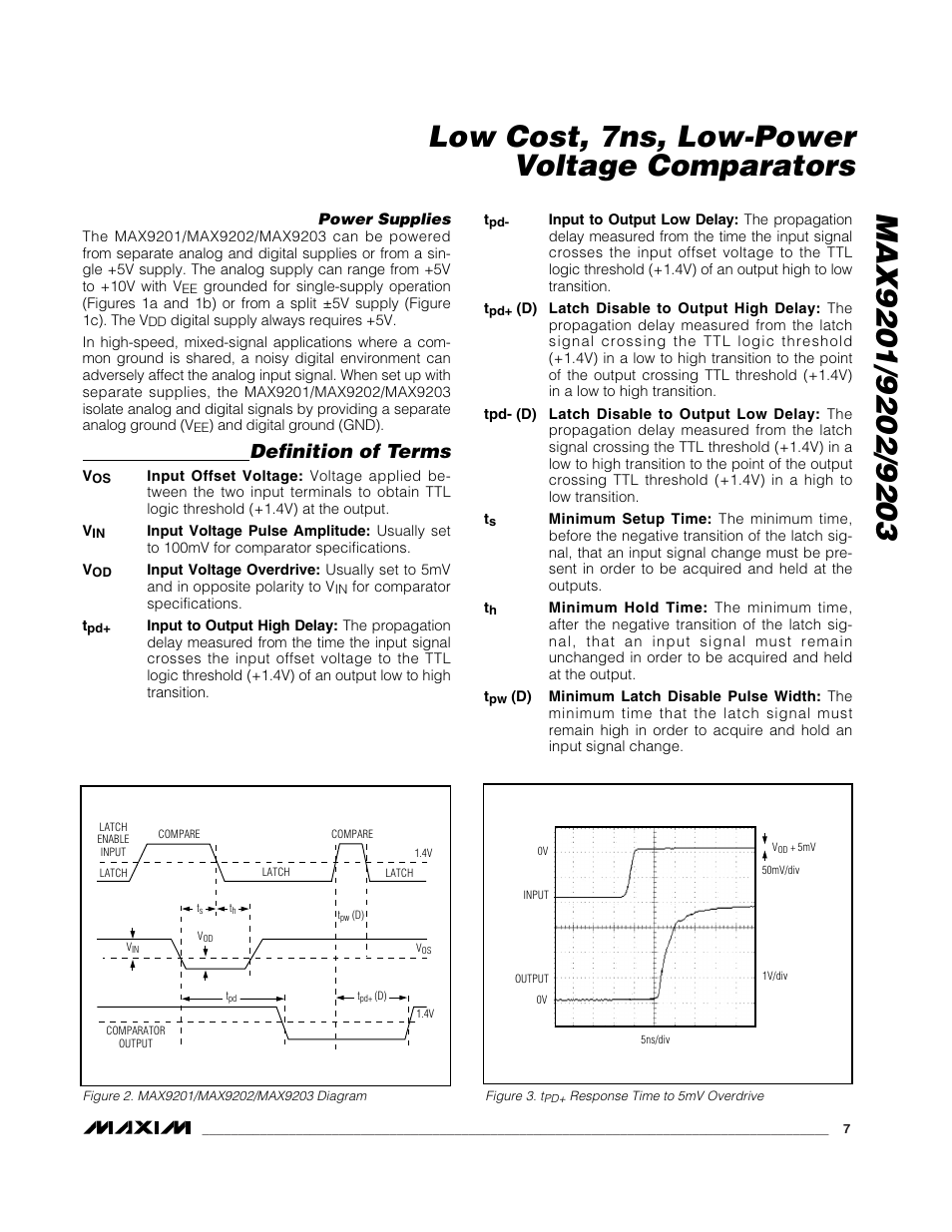 Definition of terms | Rainbow Electronics MAX9203 User Manual | Page 7 / 8