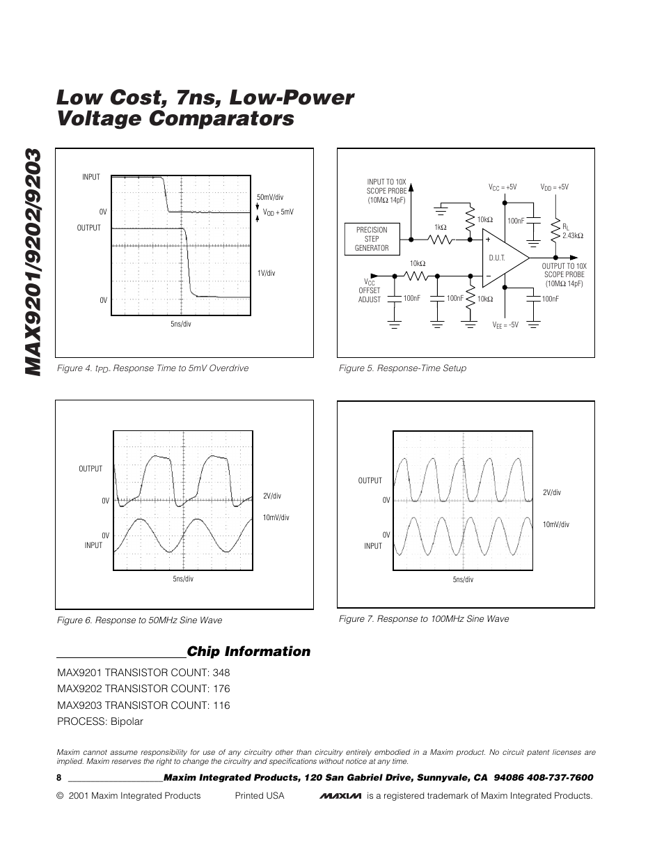 Chip information | Rainbow Electronics MAX9203 User Manual | Page 8 / 8