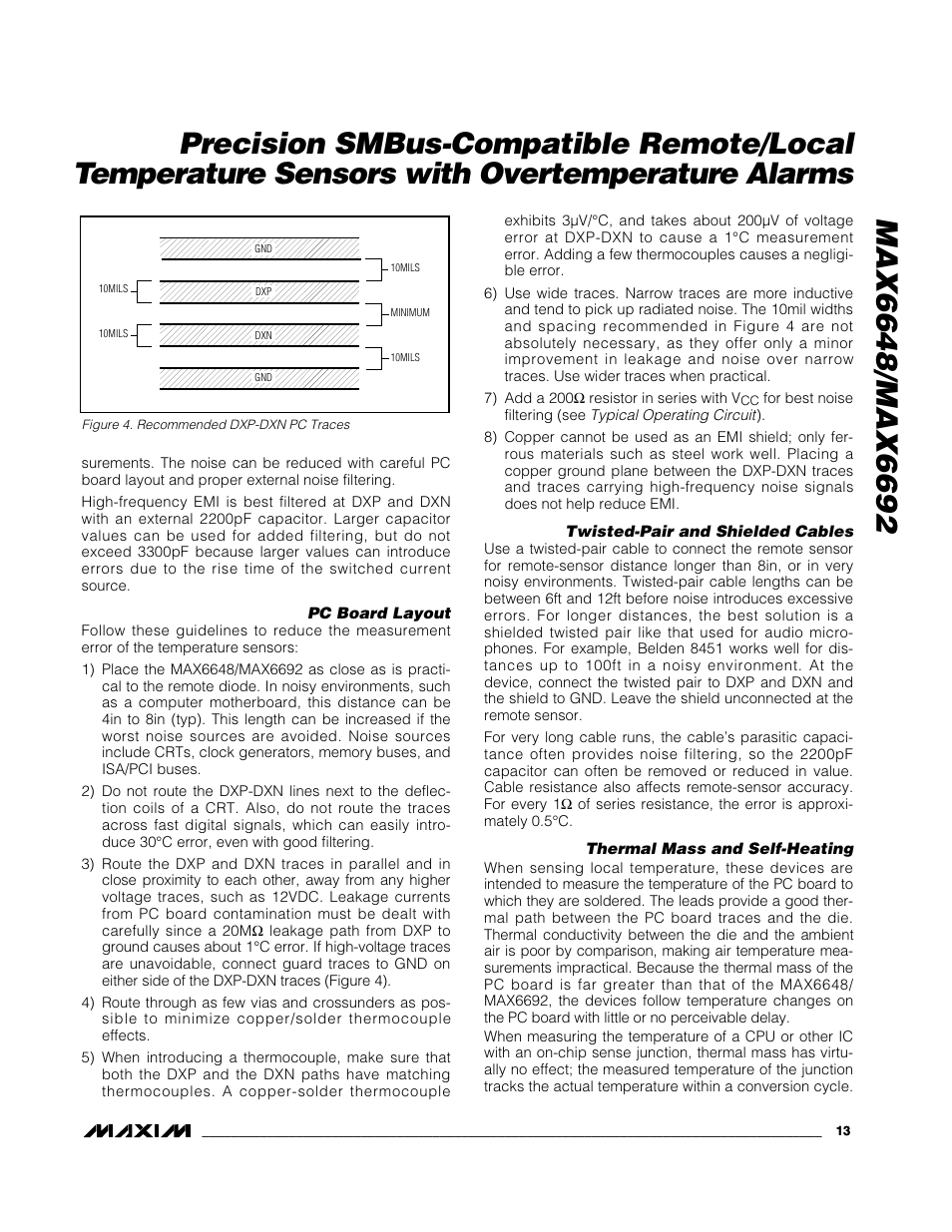 Rainbow Electronics MAX6692 User Manual | Page 13 / 17