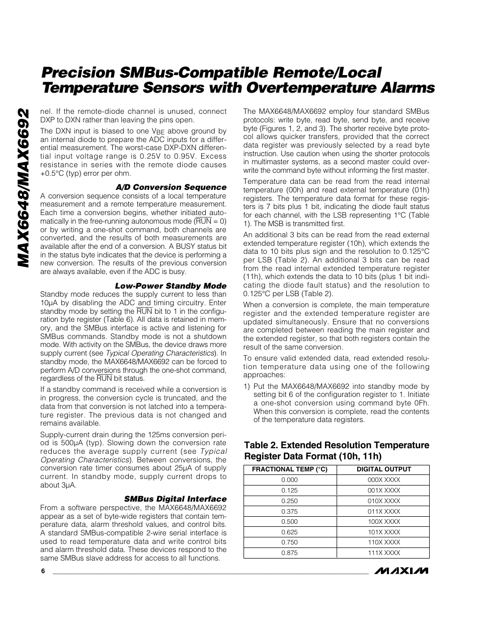 Rainbow Electronics MAX6692 User Manual | Page 6 / 17