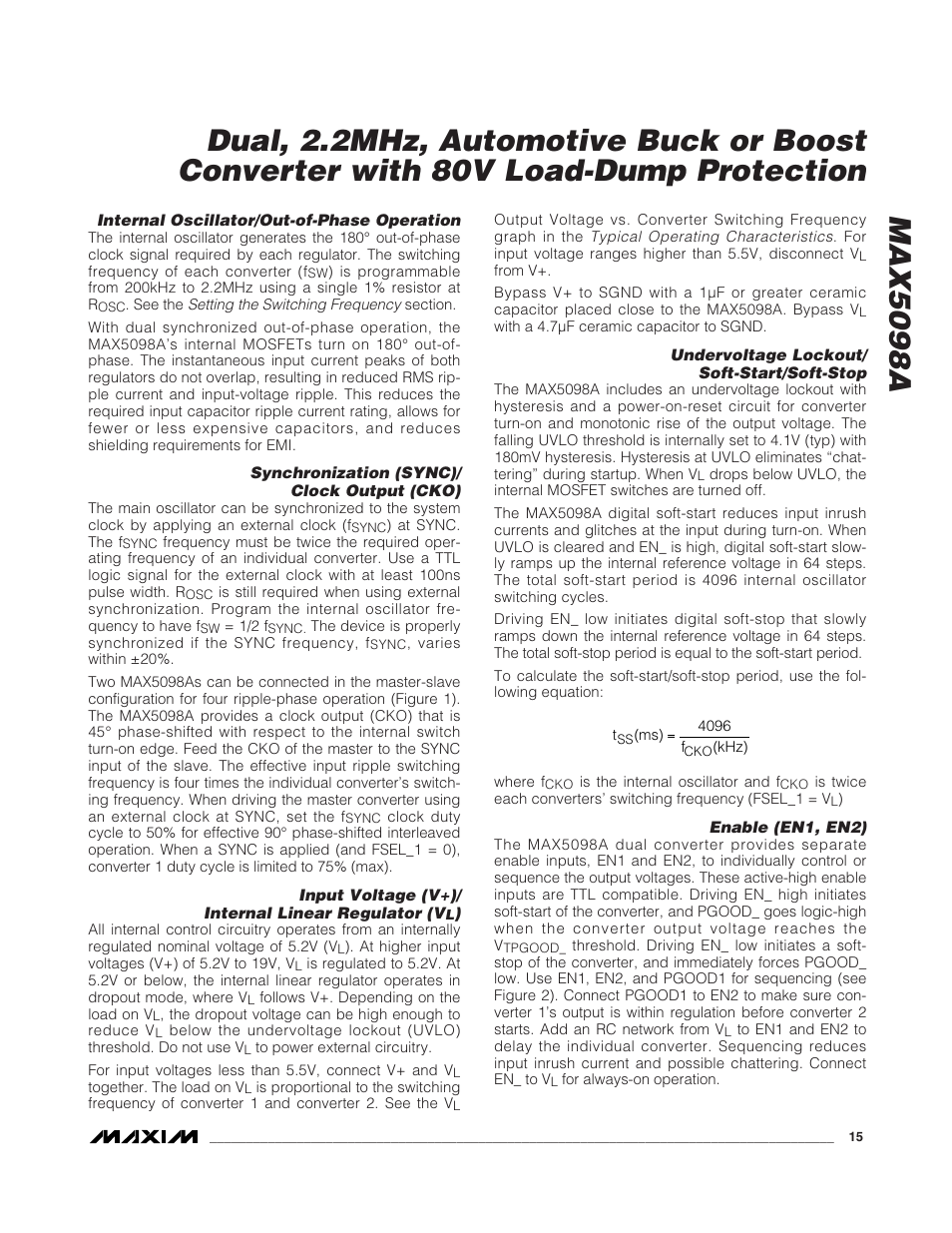 Rainbow Electronics MAX5098A User Manual | Page 15 / 28