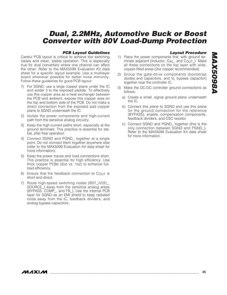 Rainbow Electronics MAX5098A User Manual | Page 25 / 28