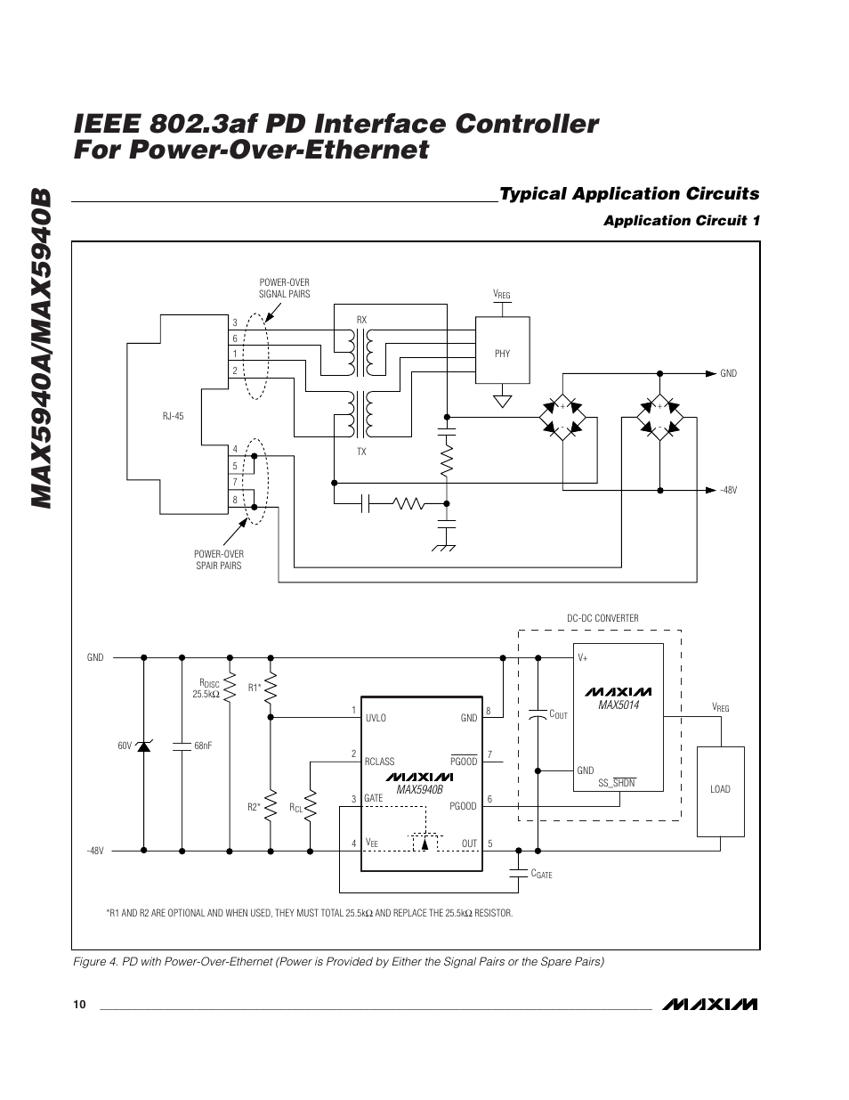 Typical application circuits, Application circuit 1 | Rainbow Electronics MAX5940B User Manual | Page 10 / 15