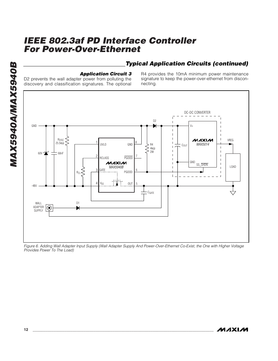Typical application circuits (continued), Application circuit 3 | Rainbow Electronics MAX5940B User Manual | Page 12 / 15