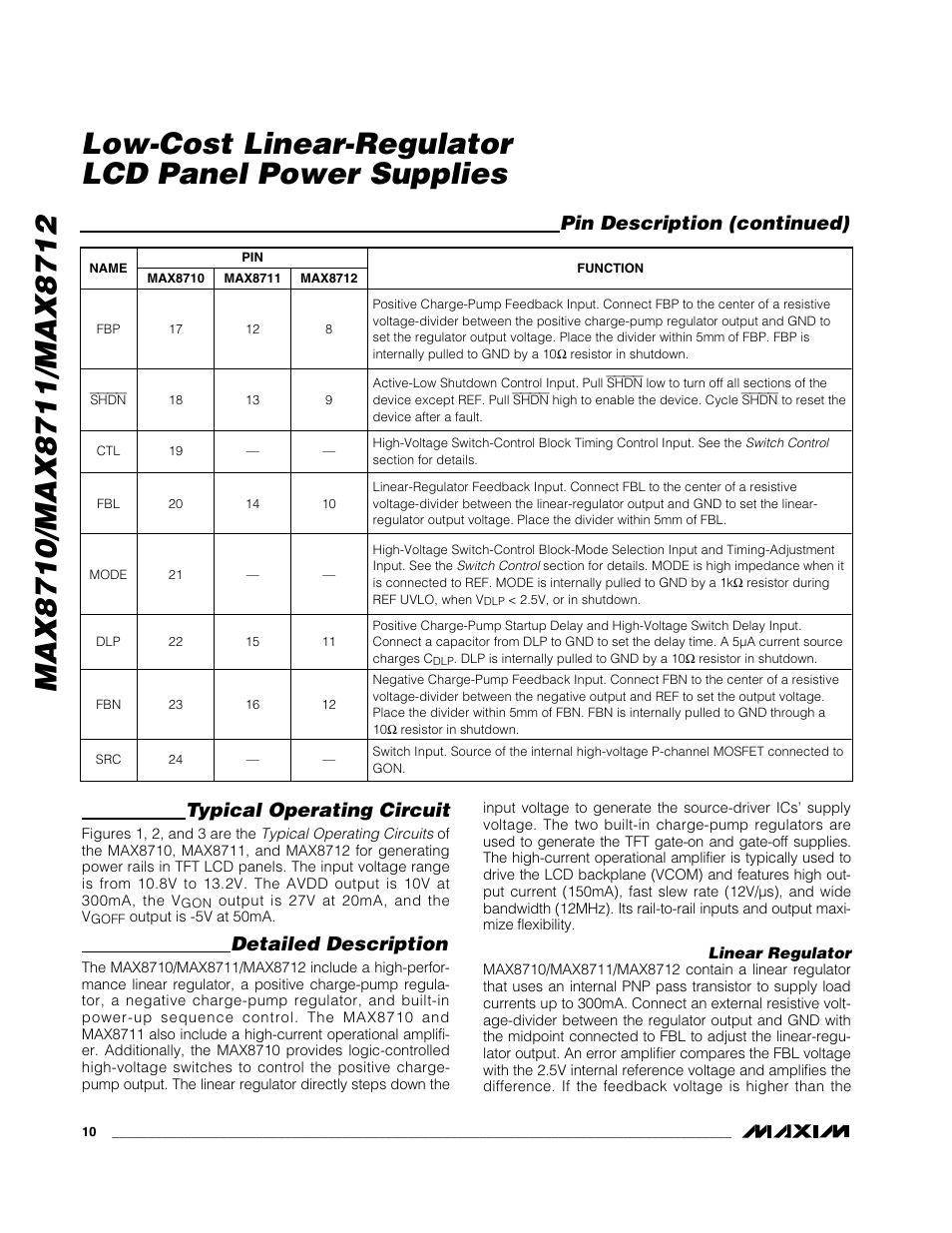 Detailed description | Rainbow Electronics MAX8712 User Manual | Page 10 / 23