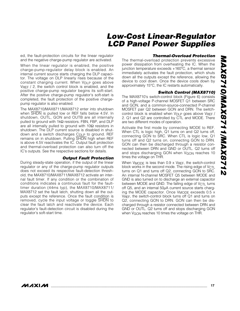 Rainbow Electronics MAX8712 User Manual | Page 17 / 23