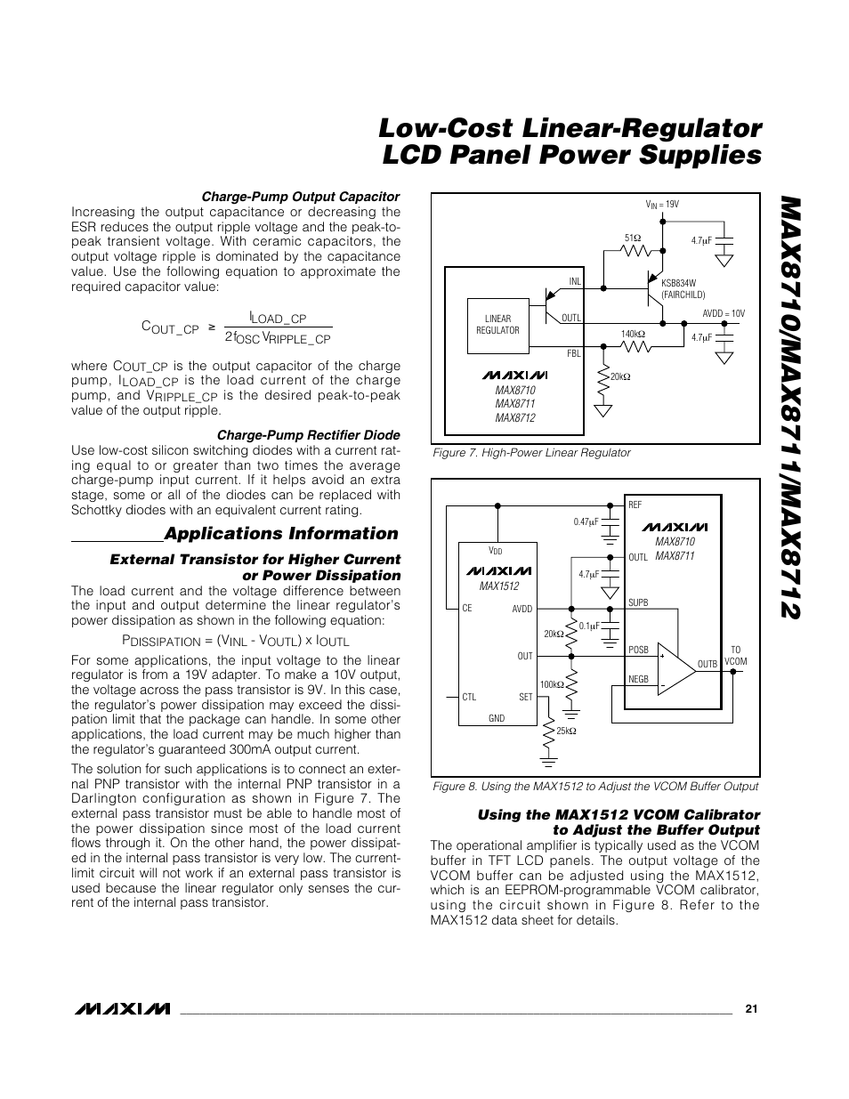 Applications information | Rainbow Electronics MAX8712 User Manual | Page 21 / 23