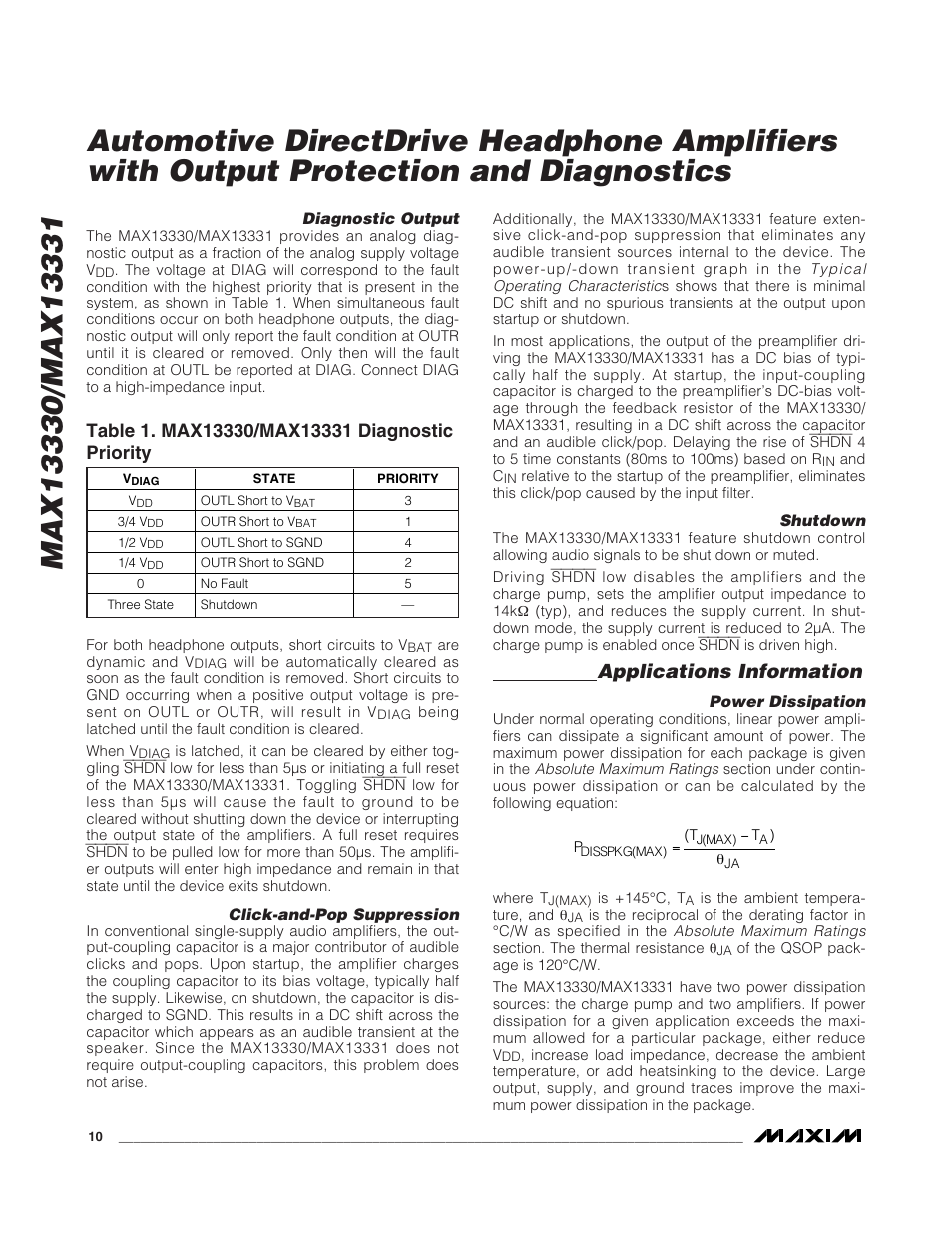 Applications information | Rainbow Electronics MAX13331 User Manual | Page 10 / 15
