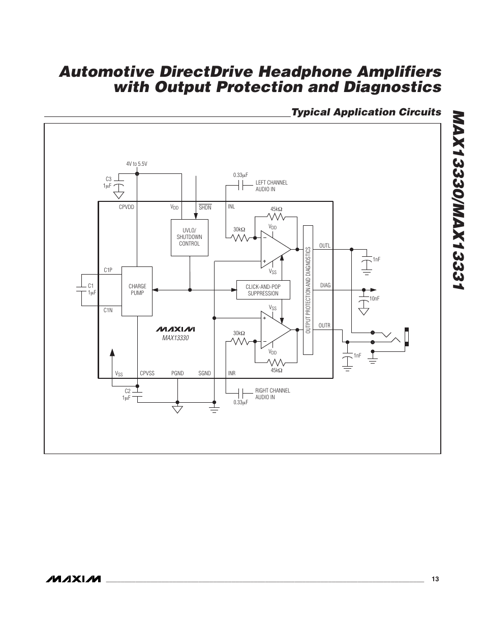 Typical application circuits | Rainbow Electronics MAX13331 User Manual | Page 13 / 15