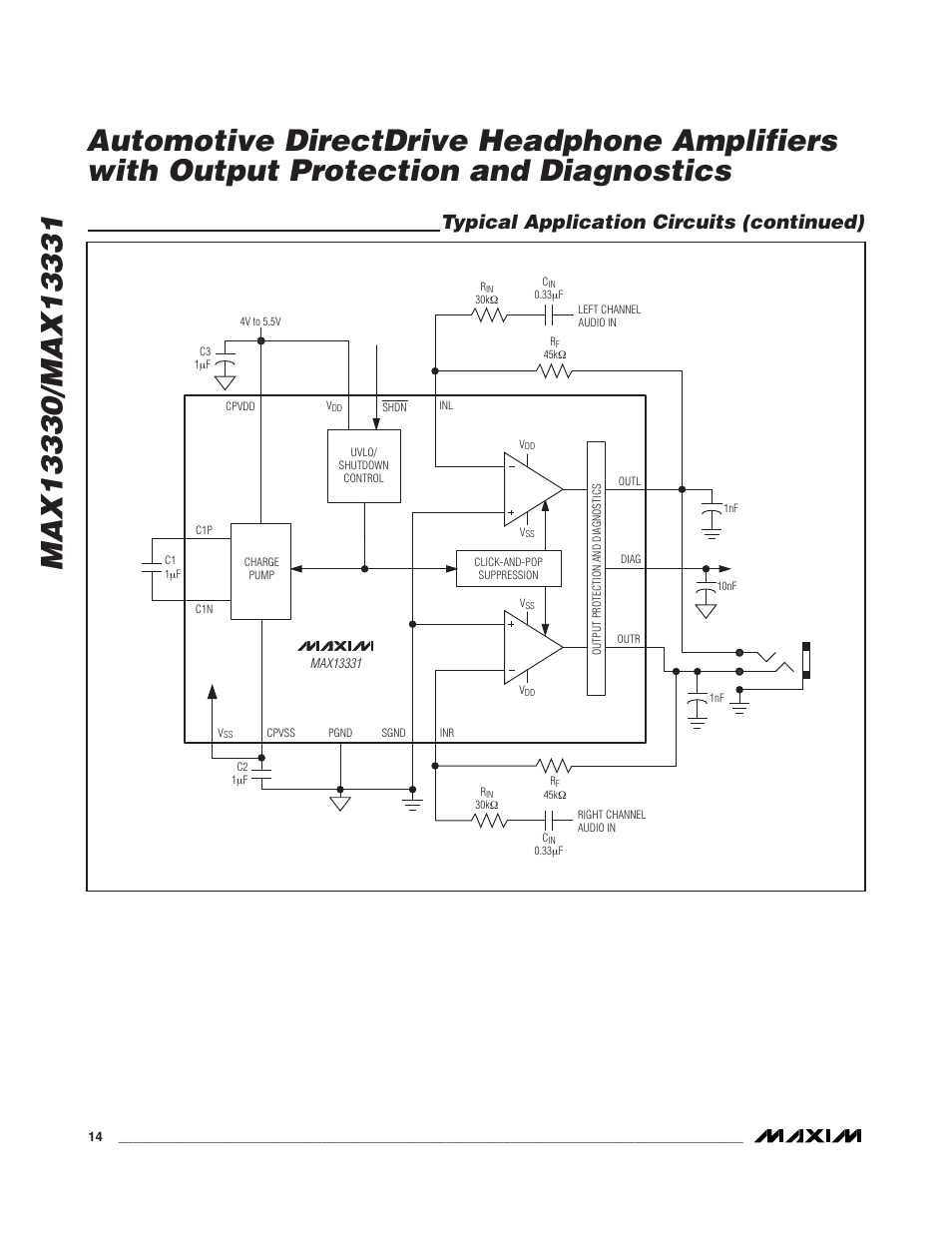 Typical application circuits (continued) | Rainbow Electronics MAX13331 User Manual | Page 14 / 15