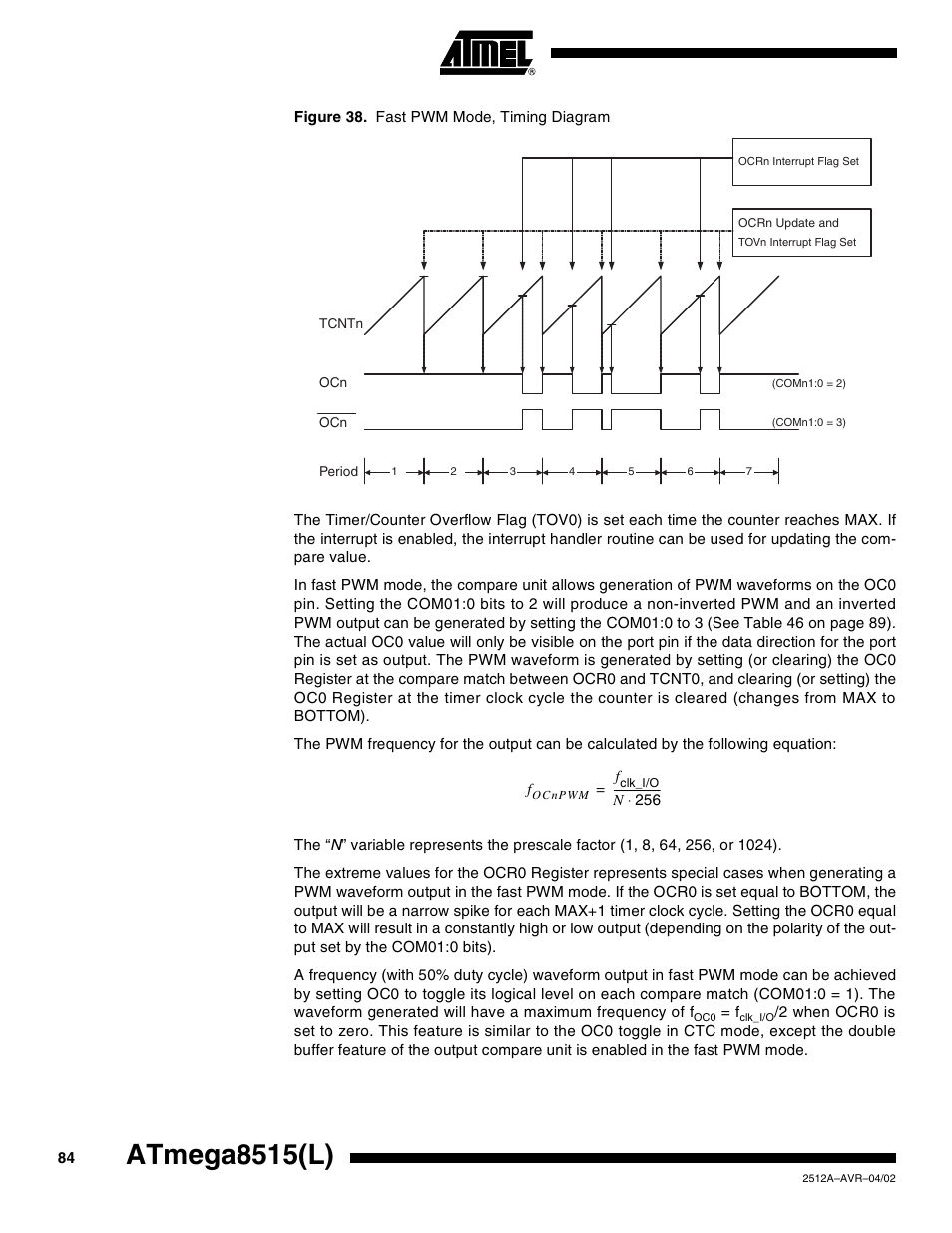 Atmega8515(l) | Rainbow Electronics ATmega8515L User Manual | Page 84 / 223