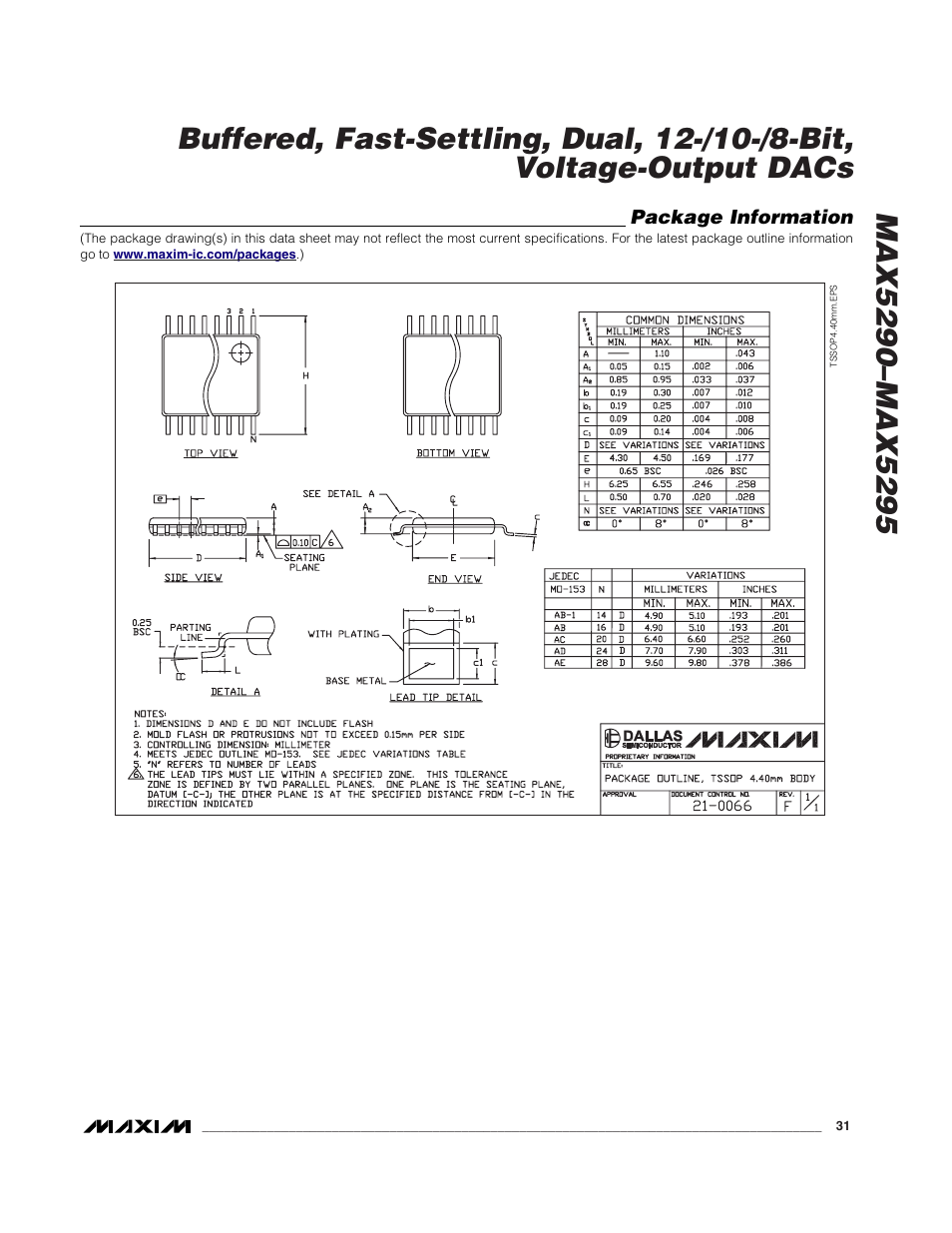 Rainbow Electronics MAX5295 User Manual | Page 31 / 33