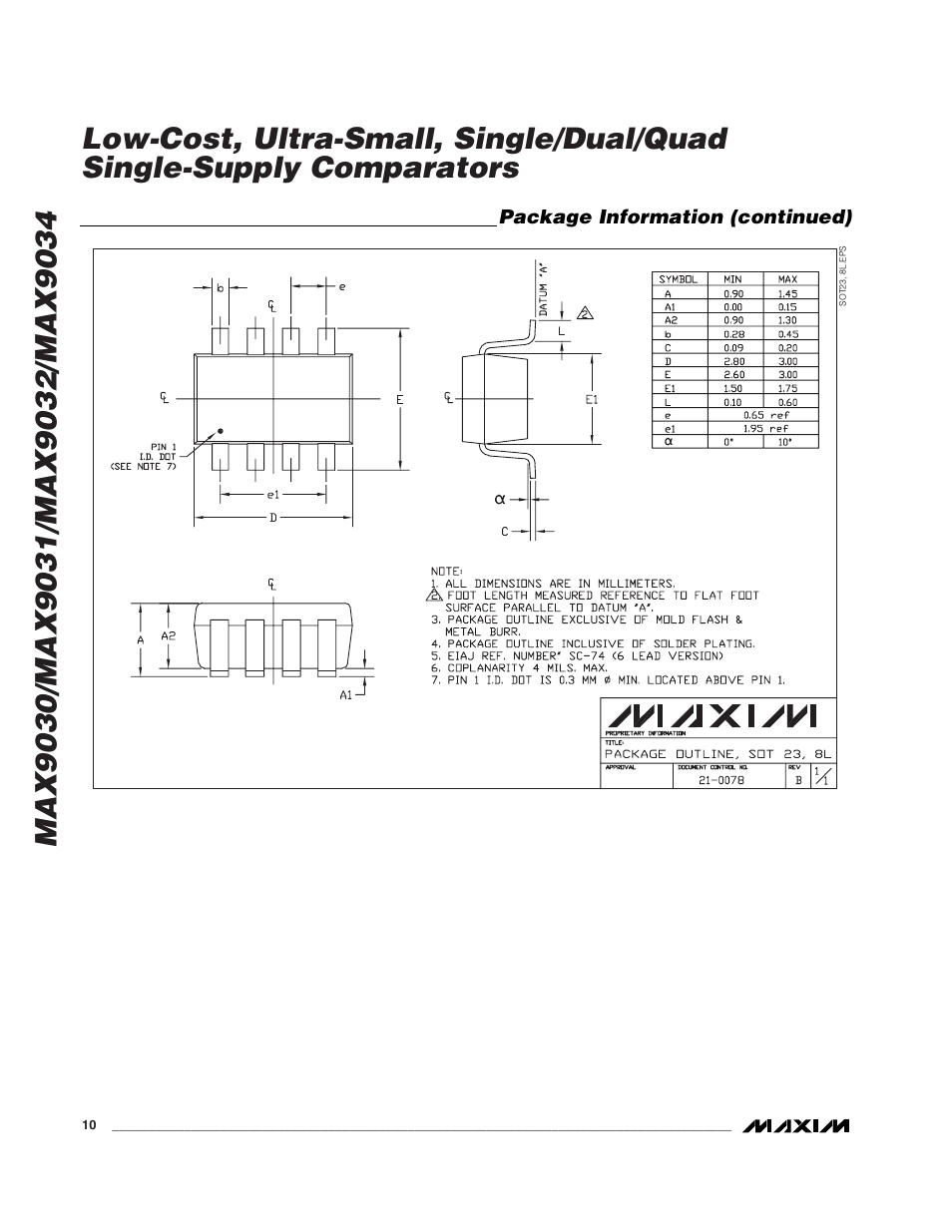 Rainbow Electronics MAX9034 User Manual | Page 10 / 11