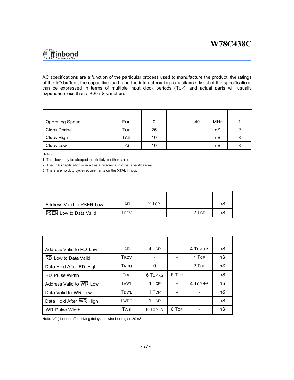 Rainbow Electronics W78C438C User Manual | Page 12 / 16