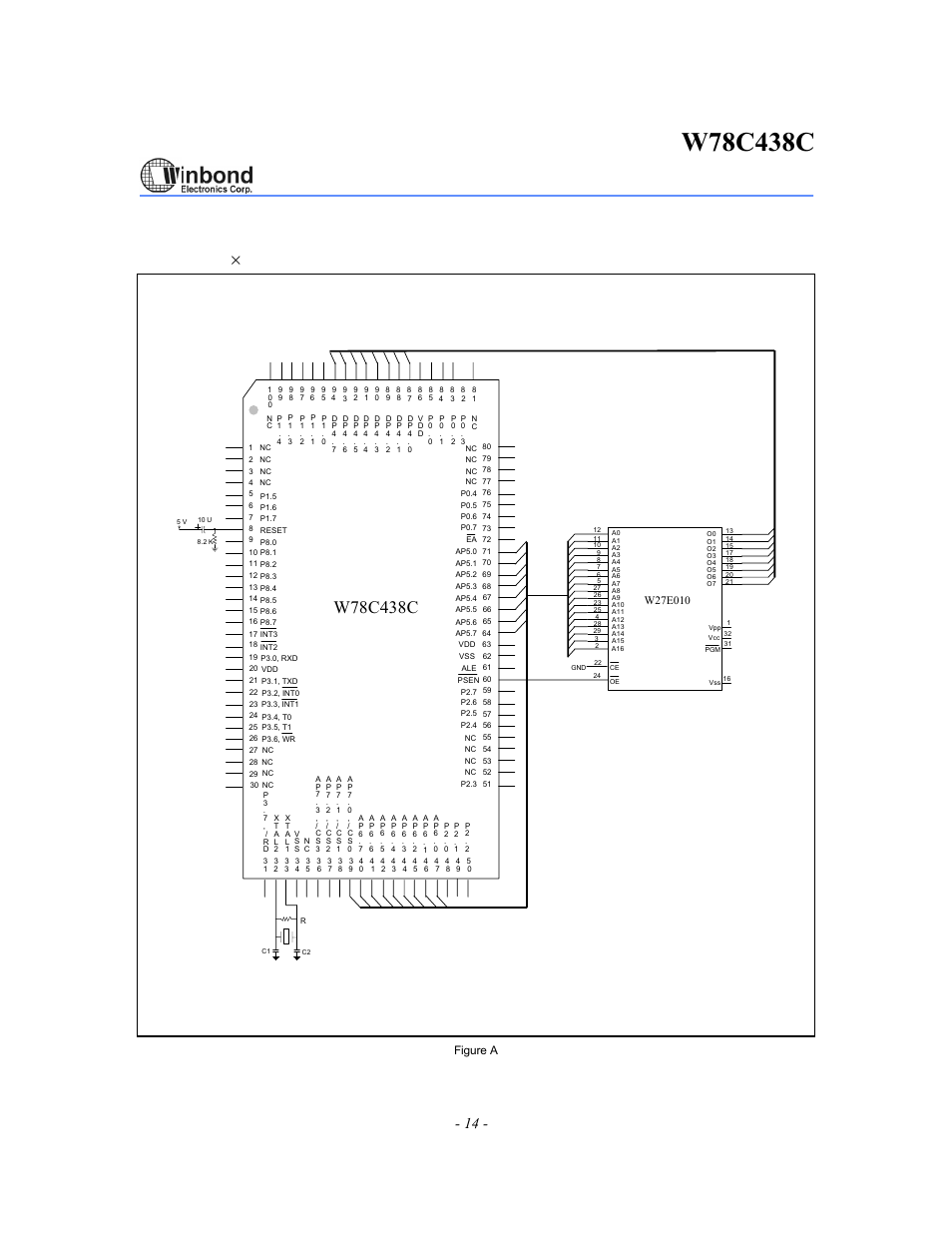 Typical application circuits, Figure a | Rainbow Electronics W78C438C User Manual | Page 14 / 16