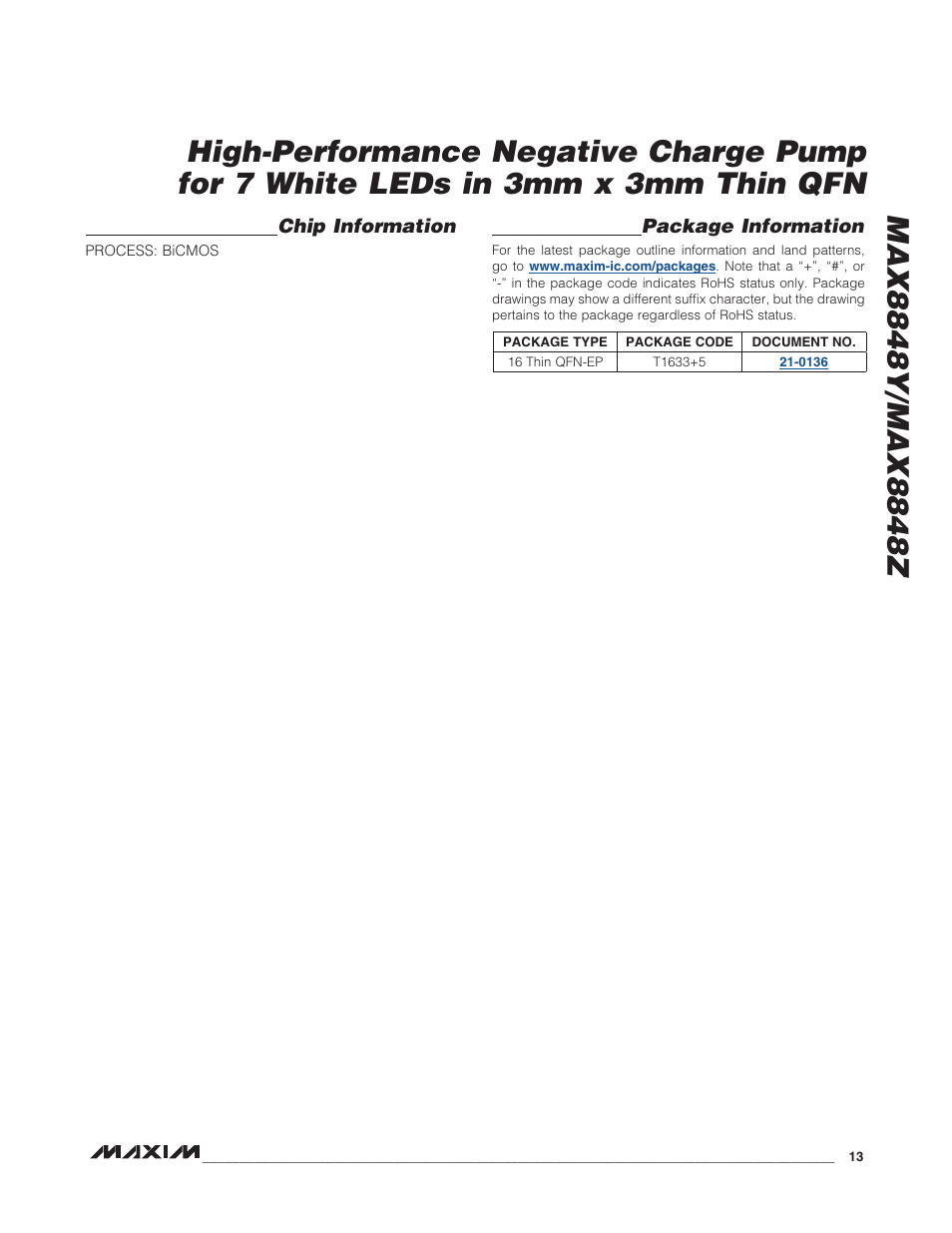Rainbow Electronics MAX8848Z User Manual | Page 13 / 14