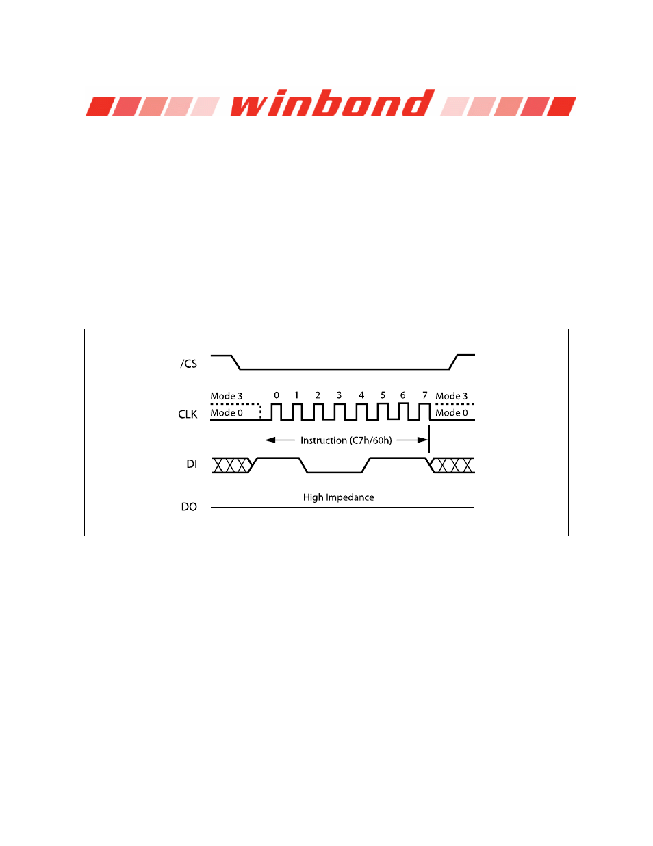 19 chip erase (c7h / 60h), Chip erase (c7h / 60h) | Rainbow Electronics W25Q32 User Manual | Page 37 / 60